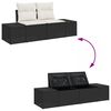 vidaXL Garten-Sofa-Set mit Kissen mit Kissen 11 pcs Schwarz und Creme