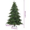 vidaXL K&uuml;nstlicher klappbarer Weihnachtsbaum Gr&uuml;n 240 cm PVC und Stahl