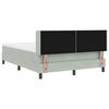 vidaXL Boxspringbett mit Matratze Hellgrau 190 x 140 cm Samt