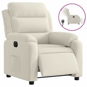 vidaXL Relaxsessel Elektrisch Creme Samt