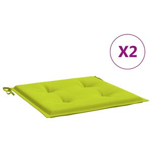 vidaXL Gartenstuhl-Kissen 2 Stk. Knallgr&uuml;n 50x50x3 cm Oxford-Gewebe