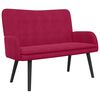 vidaXL Zweisitzer Sofa Weinrot 115 x 61 x 87 cm Samt