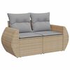 vidaXL Garten-Sofa-Set mit Kissen 9 pcs Beige und Hellgrau