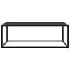 vidaXL Couchtisch Schwarz mit Schwarzem Glas 100x50x35 cm