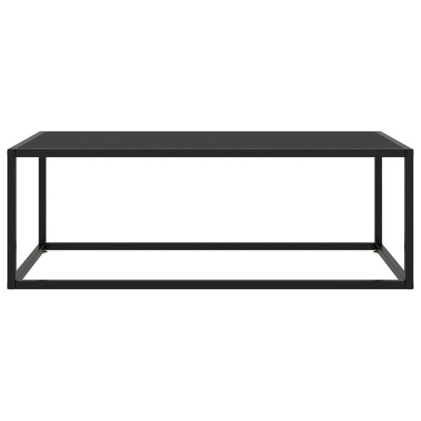 vidaXL Couchtisch Schwarz mit Schwarzem Glas 100x50x35 cm