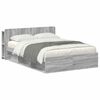 vidaXL Bettgestell mit Stauraum Grau Sonoma 140 x 200 cm Holzwerkstoff