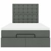 vidaXL Ottoman-Bett mit Matratze Dunkelgrau 120x190 cm Stoff