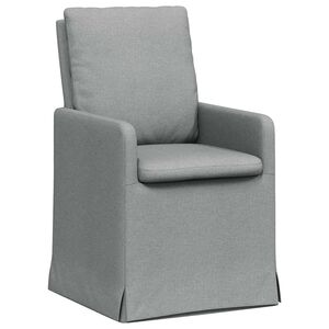 vidaXL Esszimmerst&uuml;hle 2 stk. Stoff Hellgrau 57 x 67 x 98 cm