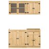 vidaXL Schrank mit Regal SKI 4 pcs Honigbraun Massives Kiefernholz