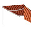 vidaXL Markise Manuell Einziehbar mit Rollo 3x2,5 m Orange Braun