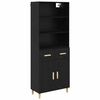vidaXL Highboard Schwarz Eichen-Optik 69,5 x 32,5 x 180 cm
