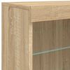 vidaXL Sideboard mit LED-Leuchten Sonoma-Eiche 181,5x37x67 cm