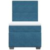 vidaXL Boxspringbett mit Matratze Blau 90x190 cm Samt
