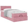 vidaXL Ottoman-Bett mit Matratze Rosa 90x190 cm Samt
