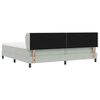 vidaXL Boxspringbett mit Matratze Hellgrau 200 x 200 cm Samt