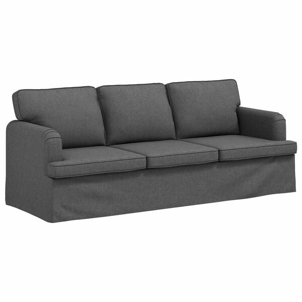 vidaXL Sofa 180cm Dunkelgrau Metall