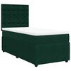 vidaXL Boxspringbett mit Matratze Dunkelgr&uuml;n 100x200 cm Samt