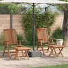 vidaXL Garten Essgruppe 4 pcs Braun Massivholz Teak