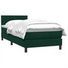 vidaXL Boxspringbett mit Matratze Dunkelgr&uuml;n 100x220 cm Samt
