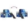 vidaXL Kinder-Etagenbett Schwarz und Blau 99,5 x 200 cm Metall