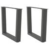 vidaXL Couchtischbeine V-Form 2 St&uuml;ck Anthrazit 50x(42-43,3) cm Stahl