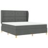 vidaXL Boxspringbett mit Matratze Dunkelgrau 90x190 cm Dunkelgrau