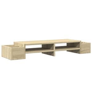 vidaXL Monitorst&auml;nder mit Stauraum Sonoma-Eiche 100x27x15 cm