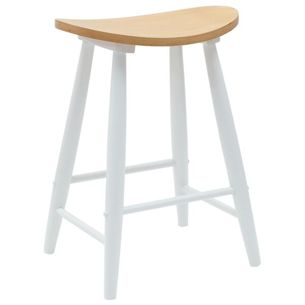 vidaXL Esszimmerst&uuml;hle 2 pcs Wei&szlig; 46 x 37 x 63 cm Massives Gummiholz