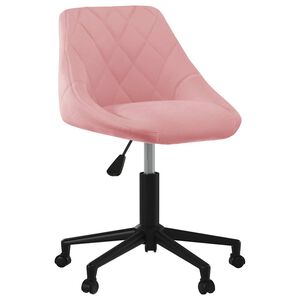 vidaXL Drehbarer B&uuml;rostuhl aus rosa Samt