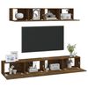 vidaXL 4-tlg. TV-Schrank-Set Räuchereiche Holzwerkstoff
