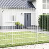 vidaXL Gartenzaun 3 pcs Wei&szlig; 170 x 225 cm Pulverbeschichteter Stahl