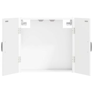 vidaXL Dartboard Schrank HOORN Hochglanz Wei&szlig; 52,5 x 10,5 x 53,5 cm