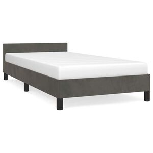 vidaXL Bettgestell ohne Matratze Dunkelgrau 100x200 cm Samt
