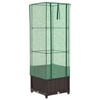 vidaXL Hochbeet mit Gew&auml;chshaus-Aufsatz Rattan-Optik 40x40x139 cm