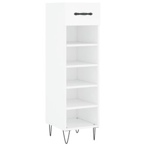 vidaXL Schuhschrank Wei&szlig; 30x35x105 cm Holzwerkstoff