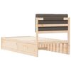 vidaXL Bettgestell mit gepolstertem Kopfteil Taupe 90 x 190 cm