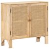 vidaXL Sideboard 80x30x73 cm Mango Massivholz und Rohrgeflecht