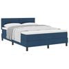 vidaXL Boxspringbett mit Kopfteil Blau 140 x 190 cm Stoff