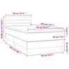 vidaXL Boxspringbett mit Matratze Dunkelgr&uuml;n 90x200 cm Samt