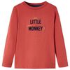 Kinder-Langarmshirt Dunkelrot 116