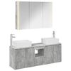 vidaXL Badezimmerschrank-Set 4 Stk. Betongrau Holzwerkstoff