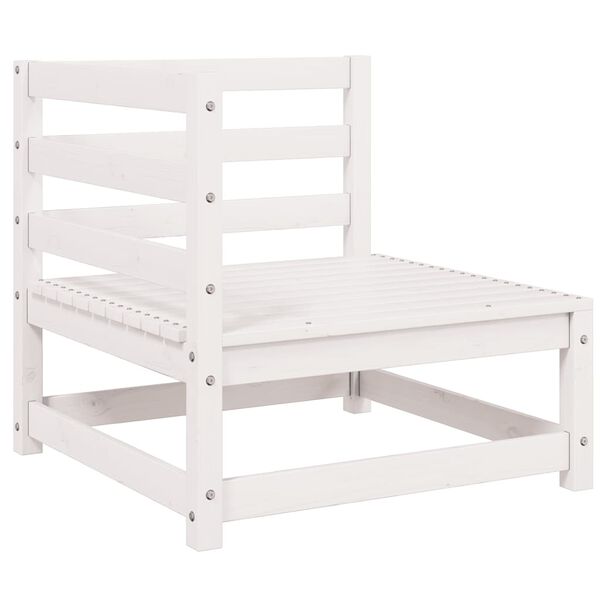 vidaXL 3-tlg. Garten-Lounge-Set Wei&szlig; Kiefer Massivholz