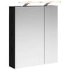 vidaXL Badezimmerspiegelschrank Schwarz Eichen-Optik 60 x 14,5 x 70 cm