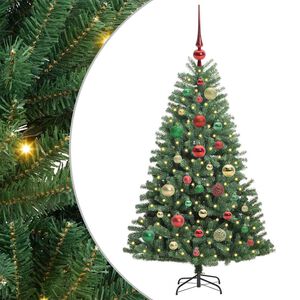 vidaXL K&uuml;nstlicher klappbarer Weihnachtsbaum mit 150 LEDs Gr&uuml;n 120 cm