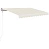 vidaXL Markise Automatisch Einziehbar 350x250 cm Creme