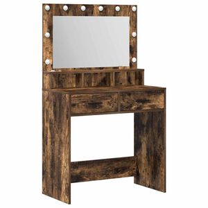 vidaXL Schminktisch Ger&auml;ucherte Eiche 79 x 41 x 135 cm Holzwerkstoff