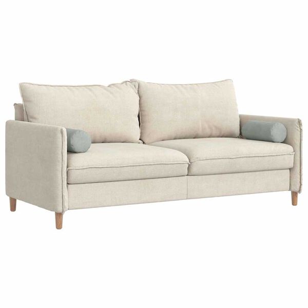 vidaXL Bolsterkissen 2 Stück Hellgrau Ø 15 x 40 cm Cordstoff