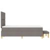vidaXL Boxspringbett mit Matratze Taupe 120 x 190 cm Stoff