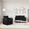 vidaXL Sofa 2 pcs Schwarz
