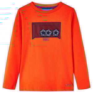 Kinder-Langarmshirt Hellorange 104